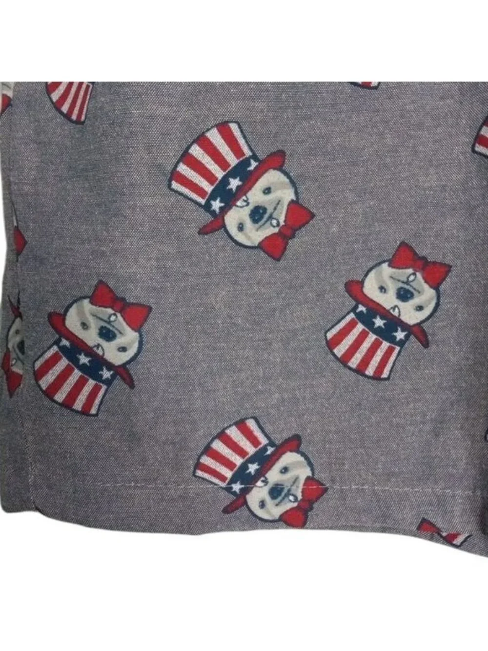 MAD Engine S Boxers Gray Flag Patriotic Americana Gopher Hat Bow Tie Stars